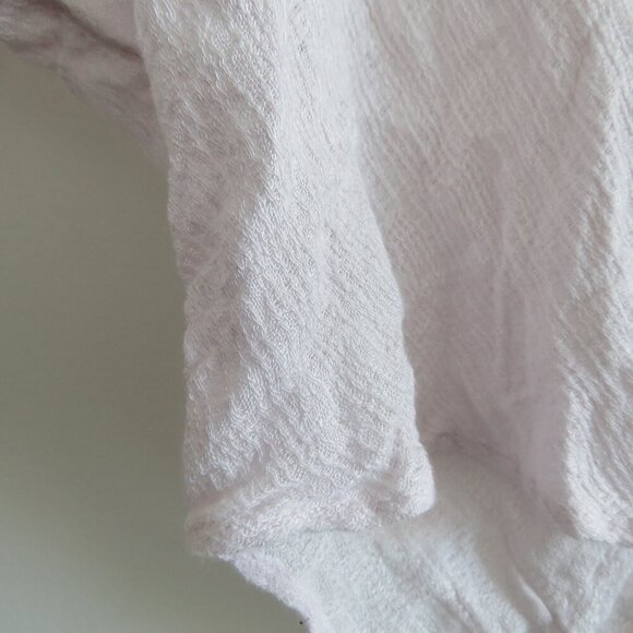 FREE PEOPLE Morning Dolman Tie Sleeve Gauzy Top in White Casual Boho Coastal M - Picture 10 of 14